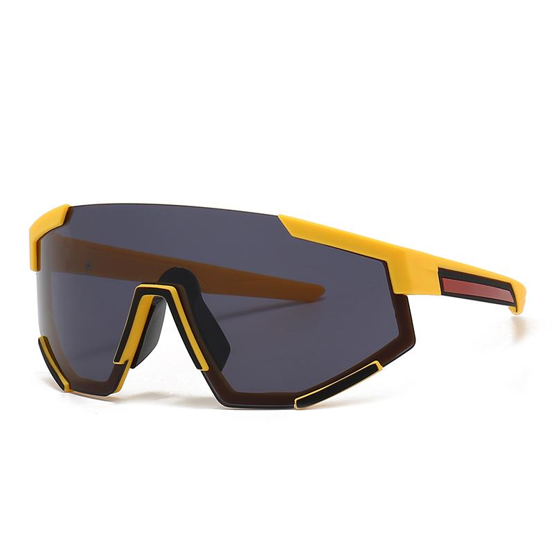 Sps04 One-Piece Oversized Frame One-Piece Retro Sunglasses Modern Charm Glasses Trendy Street Photography Sunglasses