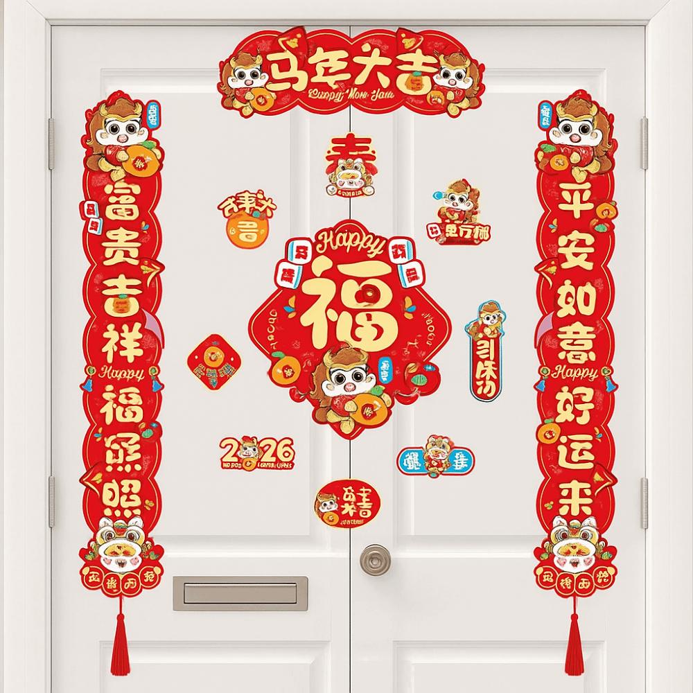 Refrigerator Magnet 2026 Horse Year Door Couplets Magnetic Couplets  Wedding Celebration