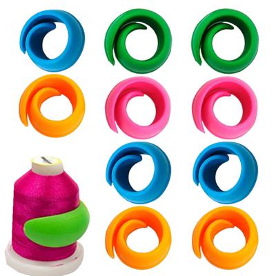 10/100Pcs Thread Holder Elastic Curled Hold Tight Reusable Great Tenacity Keep Thread Spool Neat And Organized Sewing And Embroidery Machine