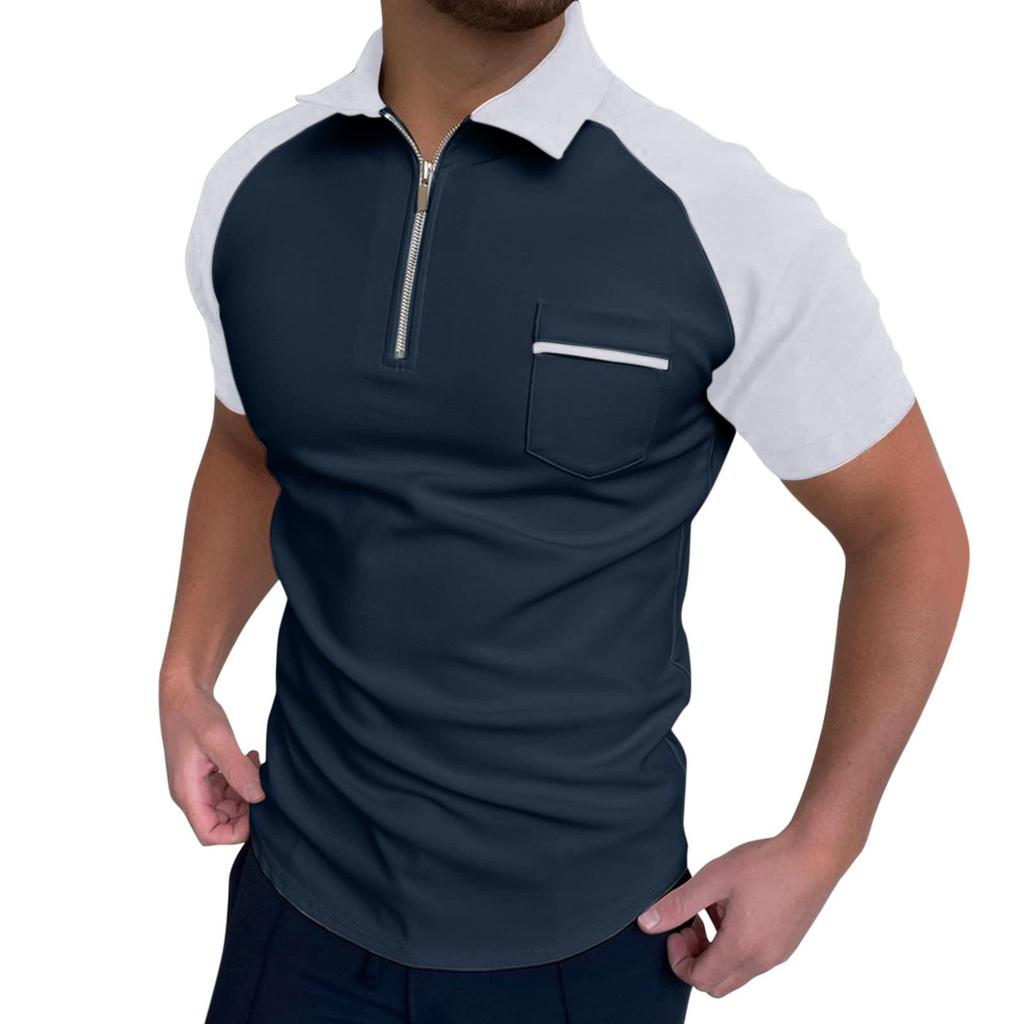 Men's Shirt Golf Shirt Retro Color Contrast Outdoor Street Short Sleeves Button-Down Print Clothing Apparel Fashion Designer Casual Breathable