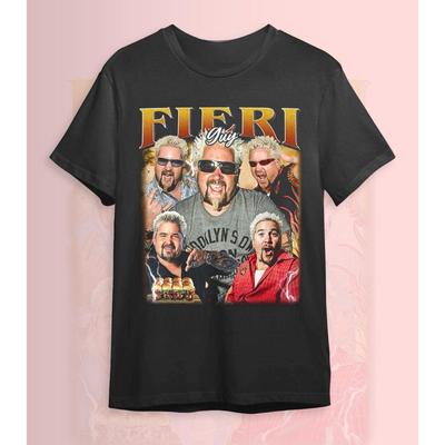 Guy Fieri T-Shirt Flavortown Muster Fan-bezogene Geschenke Bedrucktes Muster T-Shirt Fan-Geschenke für Männer und Frauen