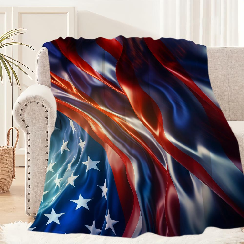 Americká USA US Vlajka Deku Pro Měkkou Přehozovou Deku na Piknik Postel Pohovku Domov Ložnici Útulnou Teplou Pohodlnou