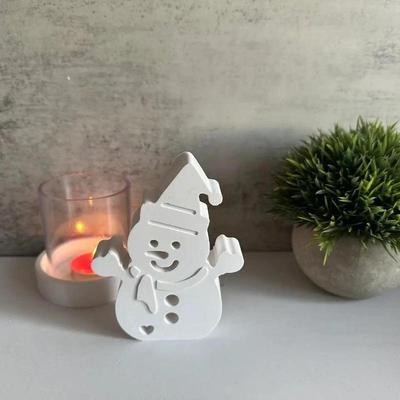 Nouveau Moule Bougie Bonhomme de Neige Noël Forme Bonhomme de Neige Moule Ornement Ciment Gypse Moule Résine Époxy Cadeaux Noël