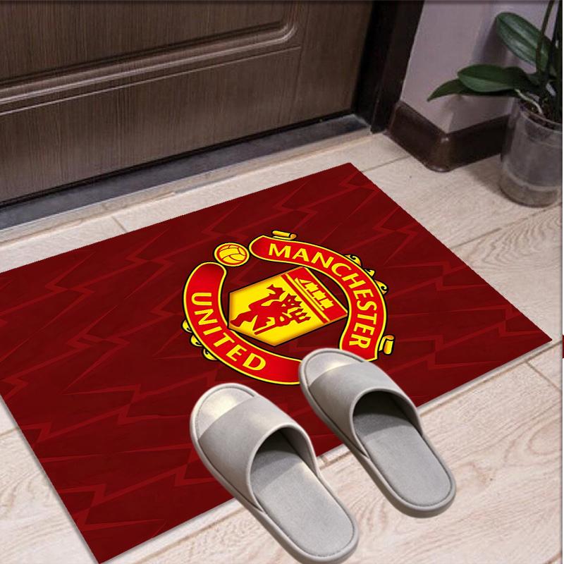 Manchester United F.C Pattern Rug, Indoor/Outdoor Mat, for Picnic, Gameroom, Bedroom, Office, Living Room, Home Decor Carpet, Birthday Gift
