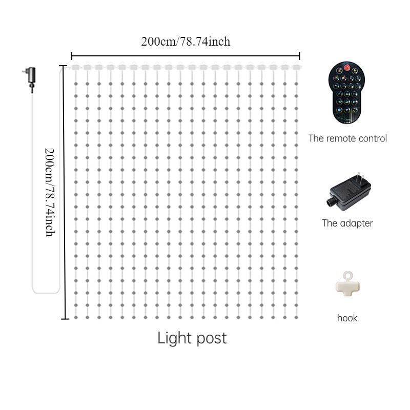 

Умная светодиодная гирлянда-занавес, Bluetooth-приложение, светодиодная гирлянда RGB, гирлянда с феями, DIY-паттерн, музыкальная подсветка для дома, праздничной вечеринки