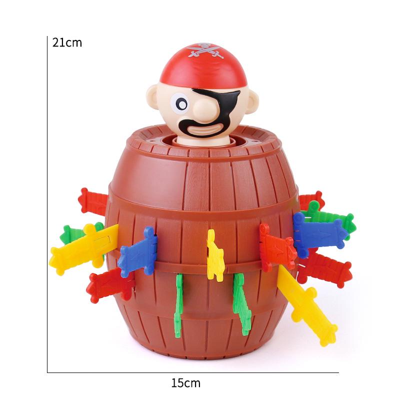 Pirate Barrel Interactive Educational Toy for Kids - Novelty Desktop Game