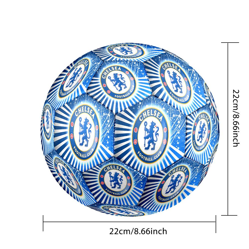 Pallone da Calcio Chelsea FC Tema Taglia 5 Match Pallone da Calcio Professionale per Esterno Morbido al Tocco Pallone da Allenamento