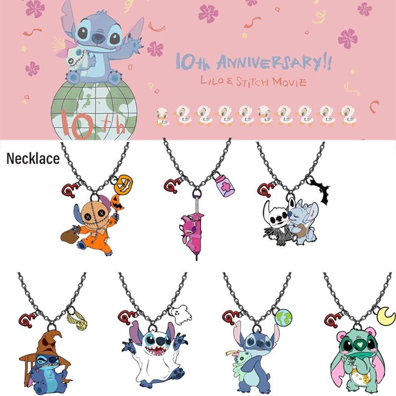 Cute Cartoon Character Stitch Necklace For Halloween Anime Pendant