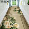 3D Flower Home Corridor Carpet Crystal Velvet Dirt Resistant Wear-resistant Anti Slip