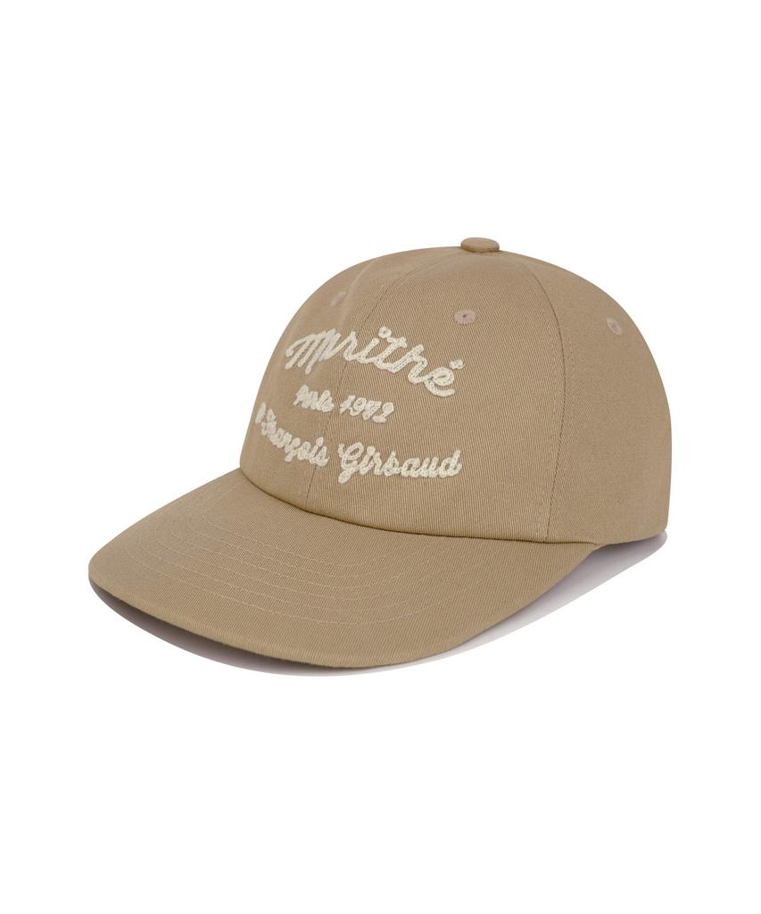 Malittepeulangsowajeobeo Chain Embroidery Flat Brim Cap Beige