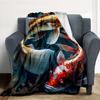 Koi Fish Flannel Blanket Throw Blanket Soft Warm Sofa Bed Camping Car Home Decor Unique Christmas Gift C9302674