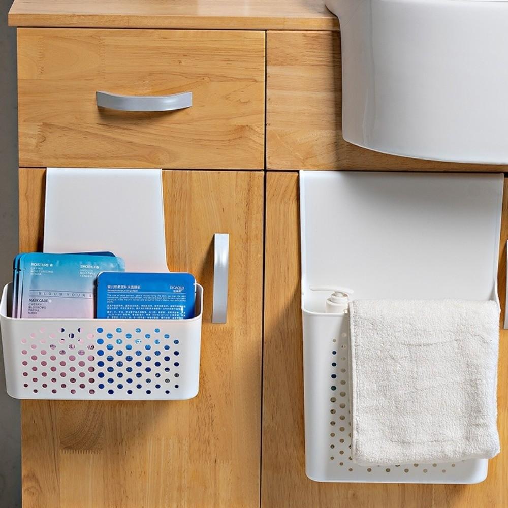 No-Drilling Cabinet Door Storage Shelf Wall Mounted Side Hanging Basket  Ktichen