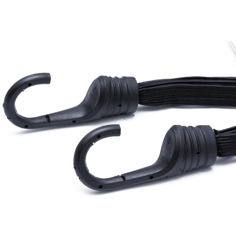 1PC Motorcycle Flexible Retractable Helmet Luggage Elastic Rope Strap with 2 Hooks