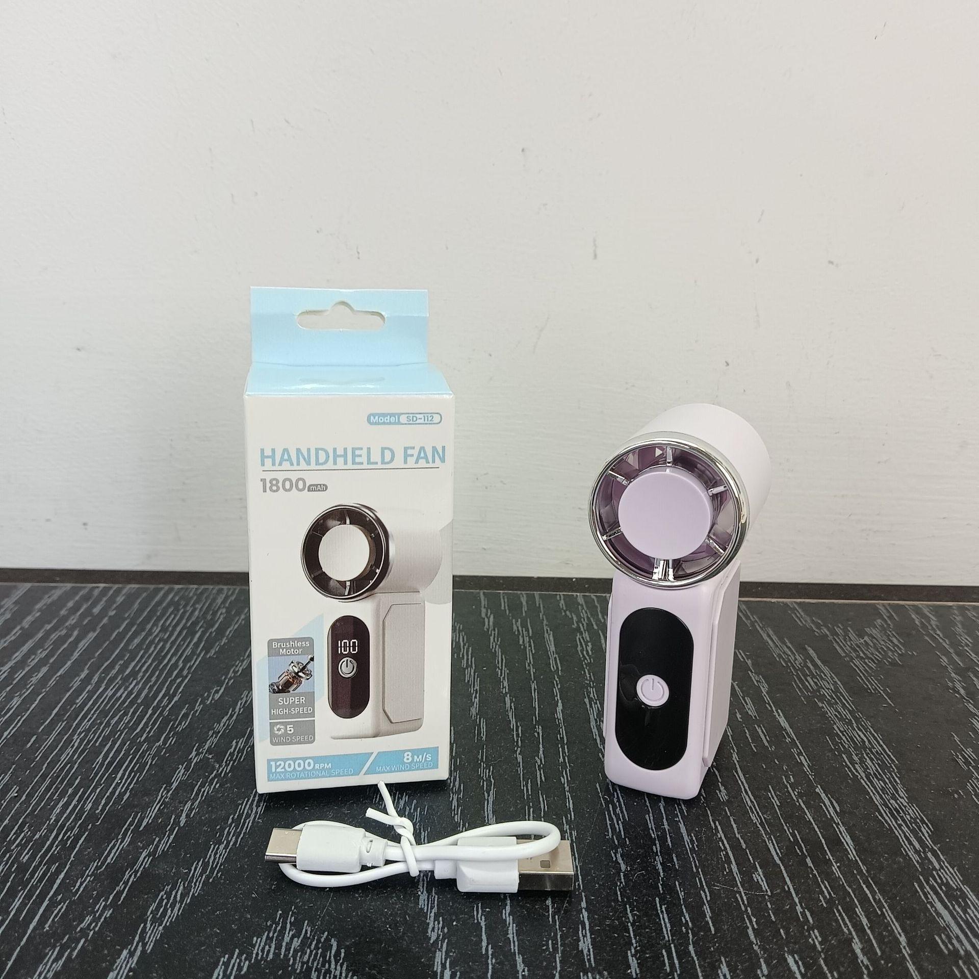 

Compact High-Speed Handheld Turbine Fan – Portable, Pocket-Sized with Extended Battery Life for Outdoor Use 4.6 x 3.8 x 9.6 cm