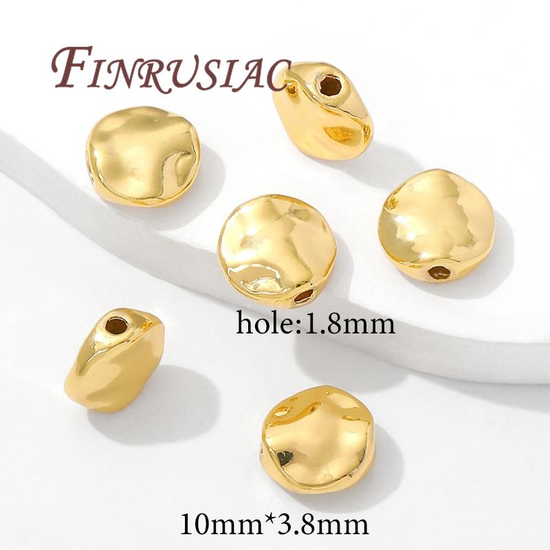 Separators For Beads 18K Gold Plated Brass Spacer Beads,Necklace Accessories,Bracelets Beads,DIY Jewelry Making Supplies