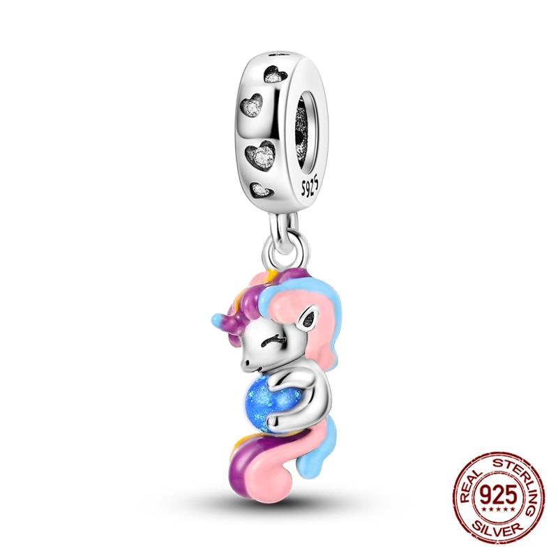 Fit Charms Fororiginal Bracelets And 3Mm Bracelets Cat Pendant Under The Mooncopper Jewelry Making For Women Gift