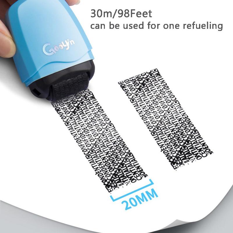 Razítko s válečkem Špinavý kód Bezpečnostní razítko Samobarvicí Ochrana proti krádeži identity