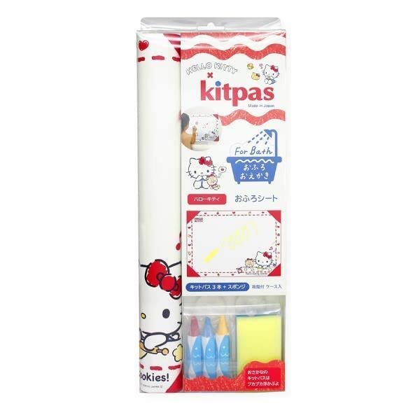 Nippon Rikagaku Kitpas Bath Sheet Set, Hello Kitty (FBSS-3), Kitpas Bath Sheet for Bath Painting, for Ages 3 and Up