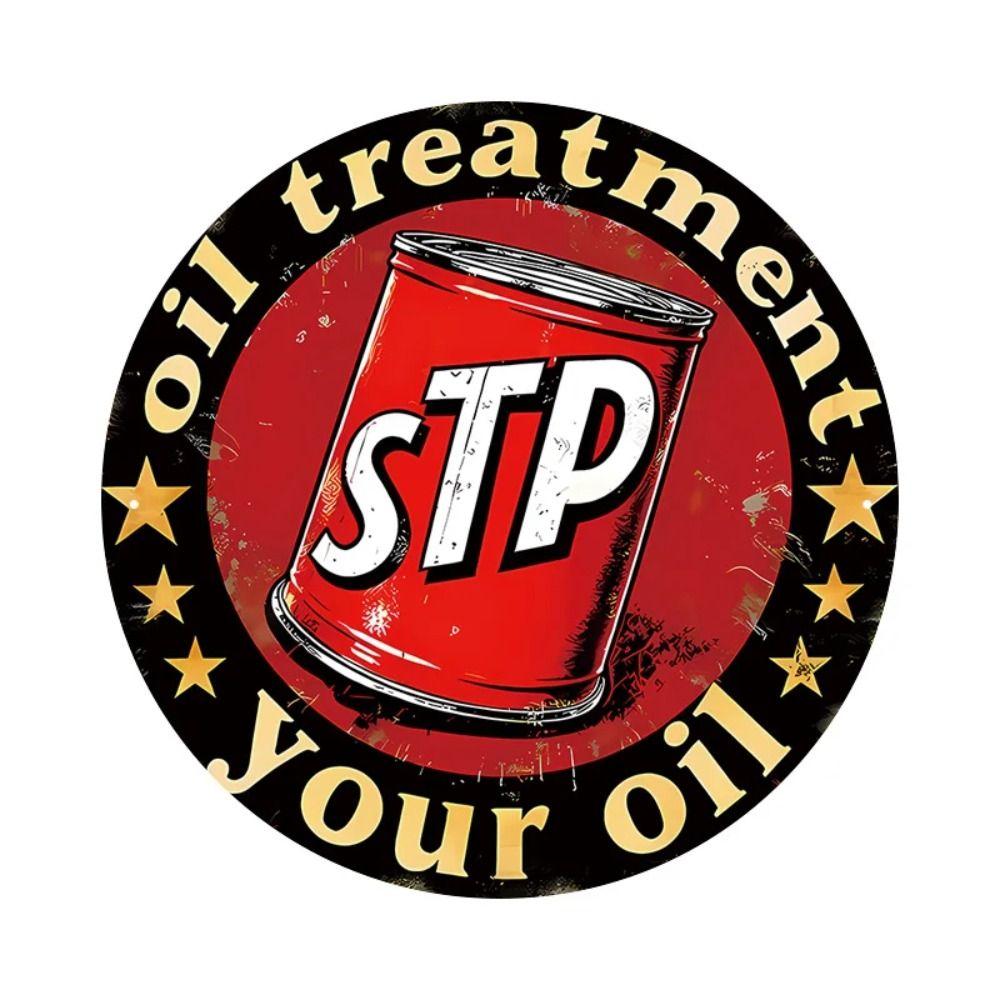 "King of the Road" Motorcycle Retro Round Metal Garage Sign 20x20cm