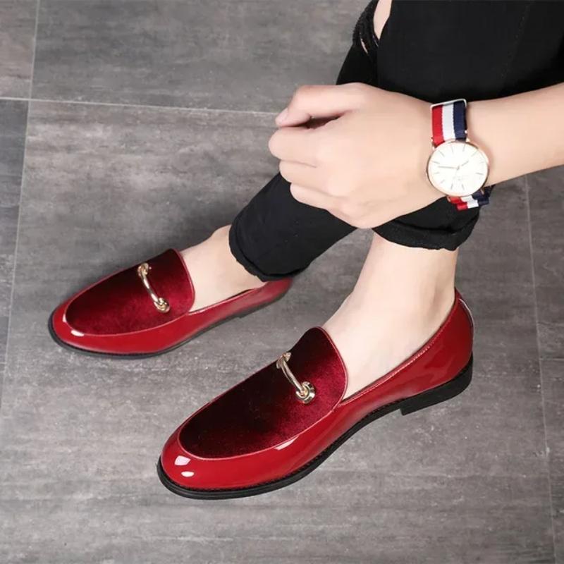 2024 Fashion Pointed Toe Dress Shoes Men Loafers Patent Leather Oxford Shoes for Men Formal Mariage Wedding Shoes Zapatos Hombre