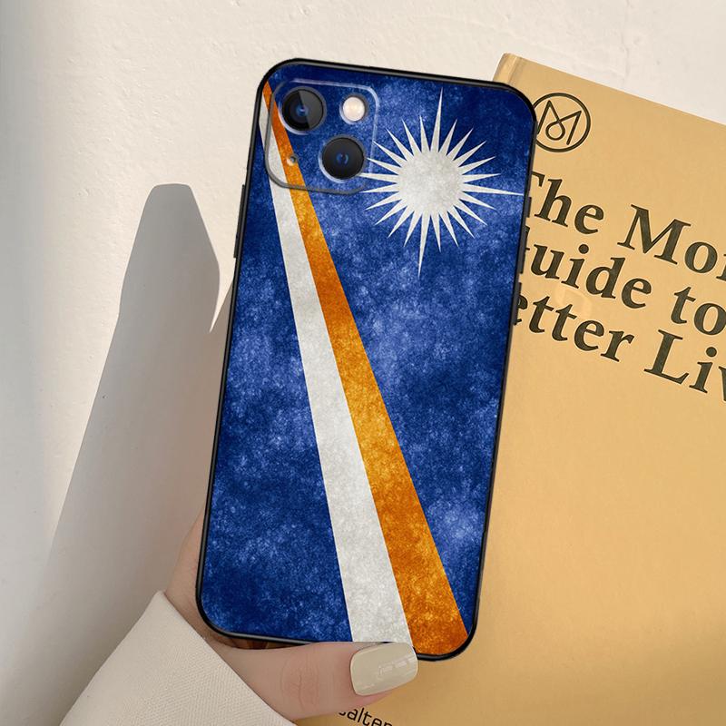 Marshall Islands Flag Case For iPhone 16 15 14 Pro Max Plus 13 Pro Max 11 12 Mini Cover Coque