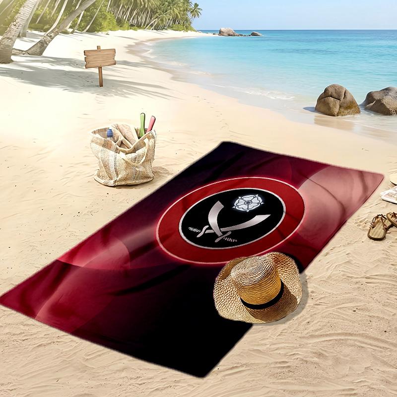 Sheffield United Football Print Beach Towel, Large Soft Quick Dry Towel for Beach Camping Swimming
