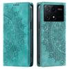 for Xiaomi POCO X6 Pro 5G Mandala Embossed PU Leather Flip Wallet Case Magnetic Closure Cover