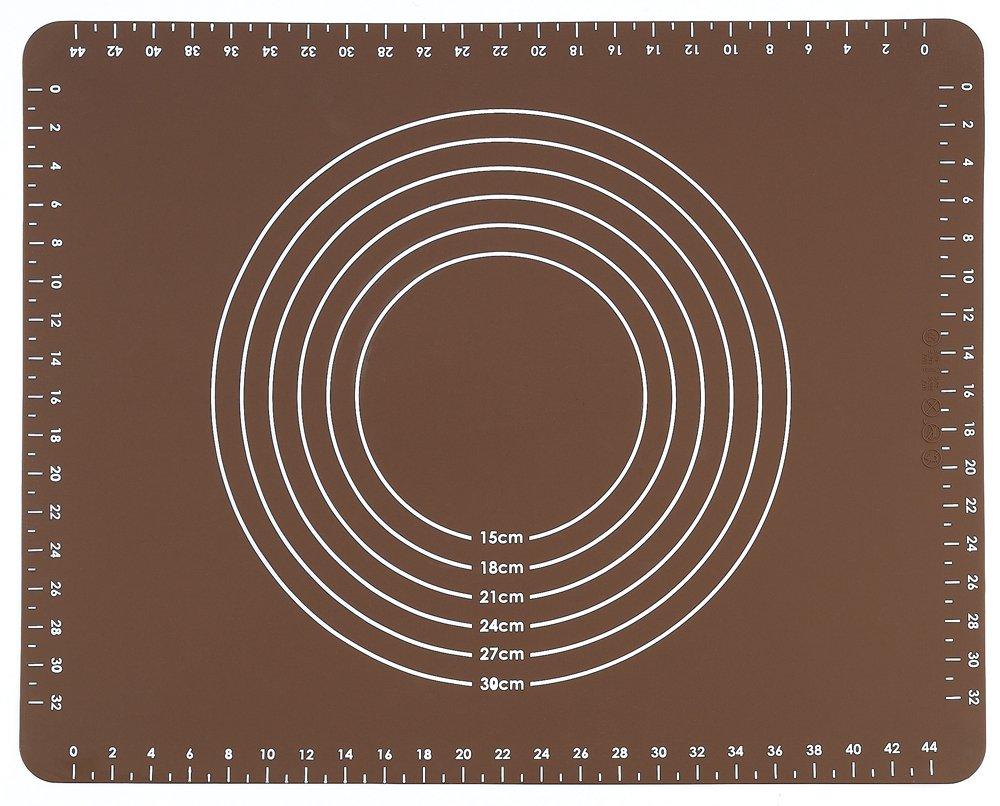 

Yoshikawa Home Bakery Club Silicone Mat, 50 x 40 cm, with Graduations, Non-Slip, Easy Dough Release, Foldable for Storage, Bread Mat, SJ1455