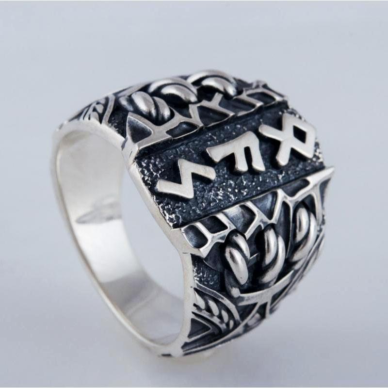 Stainless steel Odin Norse Viking Amulet Rune Fashion MEN and women fashion words RETRO Rings Jewelry