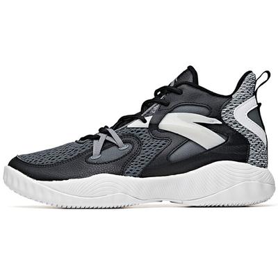 Chaussures de Basket Mi-Hautes Wind Tunnel 1 Support Homme Sneakers Noir Gris 112021617S-2