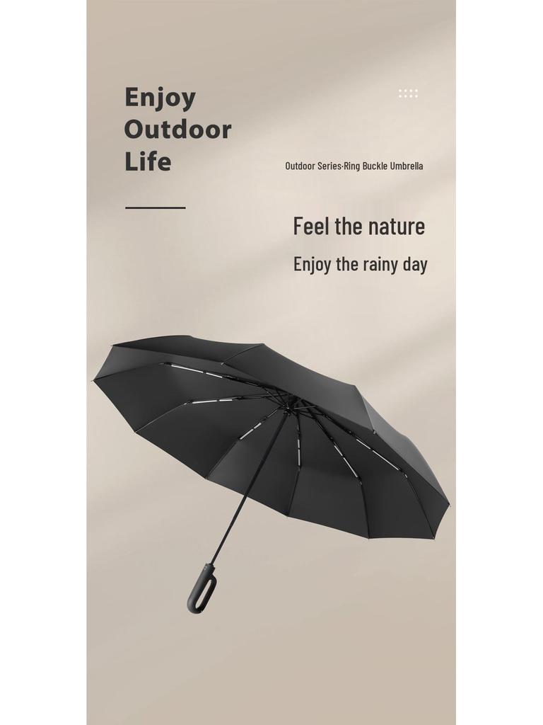 Men's & Women's Extra Large Windproof Folding Umbrella: Reinforced, Sturdy, Dual-Use for Sun & Rain.