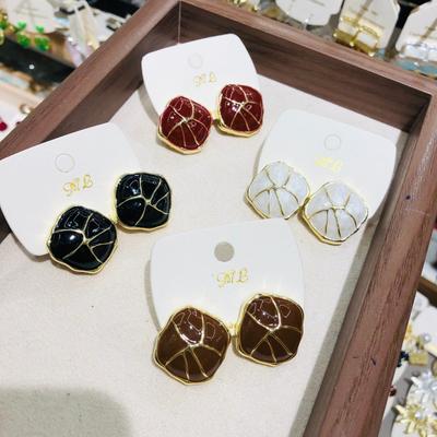 Women Fashionable Earrings Simple Exquisite Square Geometric Pattern New Style Jewelry Birthday Party Gifts