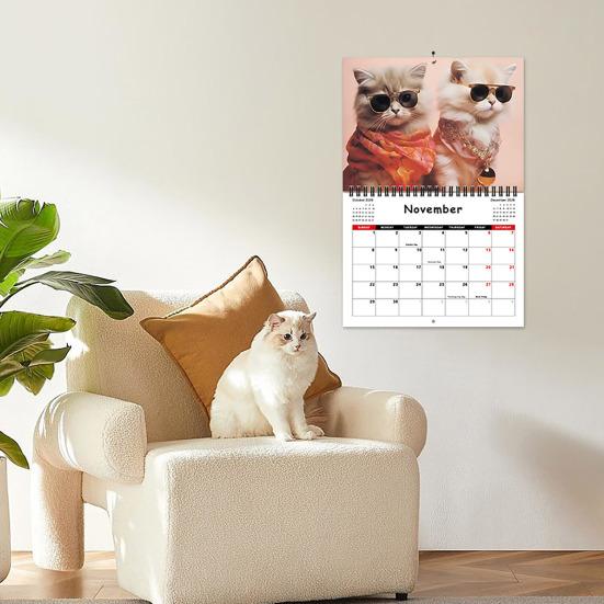 2026 Calendar Jan. 2026 - Dec. 2026 12 Month Calendar with Funny Cat Memes