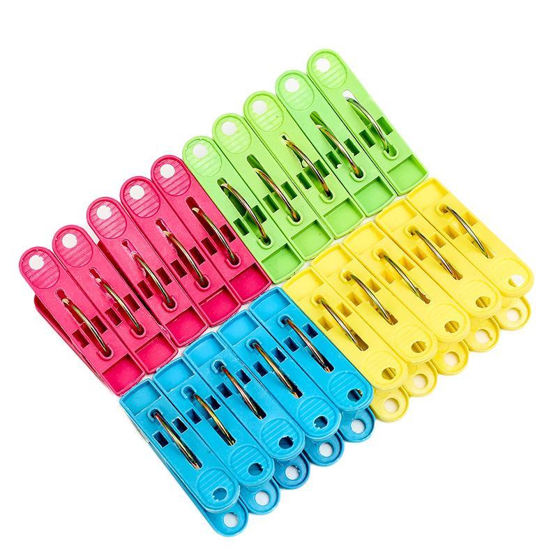 20 Stück Bunte Plastik-Wäscheklammern Starke Klemmkraft Winddichtes Design Für Zuhause Wäsche Kleidungsstücke Socken Handtücher
