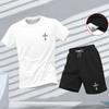 Ropa Deportiva de Verano para Hombre, Conjunto de Dos Piezas con Camiseta de Manga Corta y Pantalones Cortos, Ropa Casual Transpirable y de Secado Rápido.
