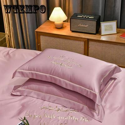 Jedwabna poszewka na poduszkę Para Prosta haftowana dwustronna poszewka na poduszkę Zmywalna jedwabna podwójna poszewka