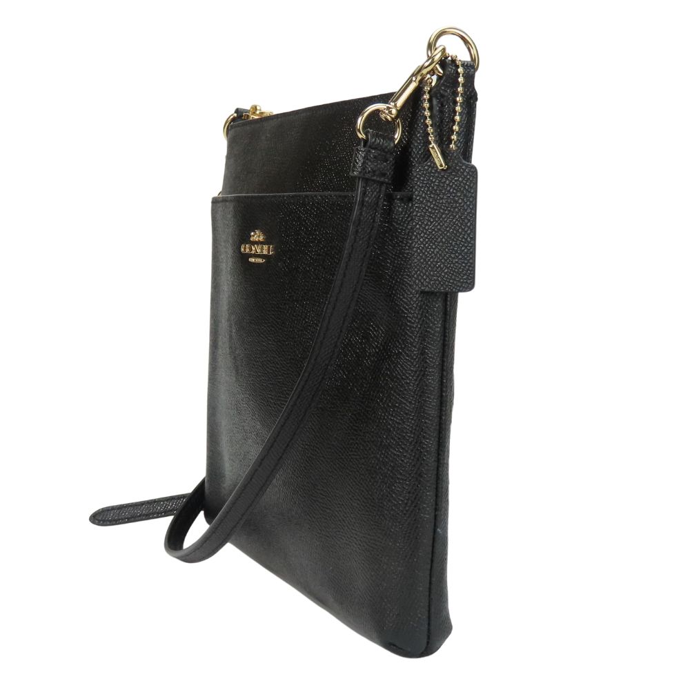 Used COACH Shoulder Bag 41320 leather black simple