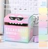 Dopamine Sticky Notes, Transparent Pearlescent Pull-Out Memo Notes, Mini Notepad, Colored Sticky Notes for Notes and Remarks