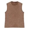 Herren gewaschenes und gealtertes Oversize ärmelloses T-Shirt Jugend einfarbig lockeres T-Shirt
