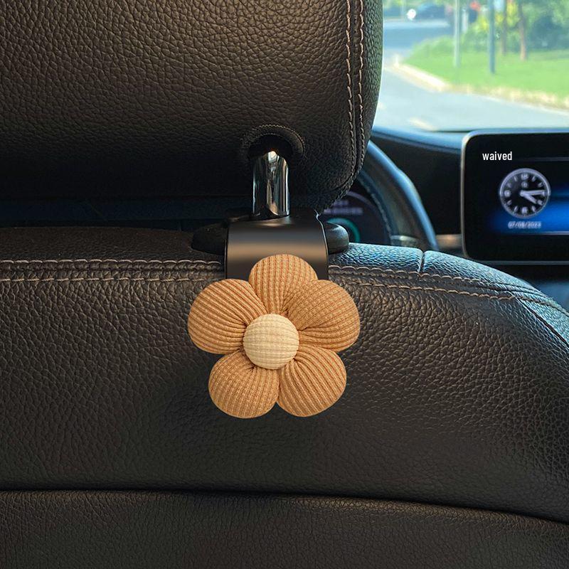 Universal Cute Flower Car Seat Back Hook - No Installation, Strong Load Bearing, Multifunctional Storage