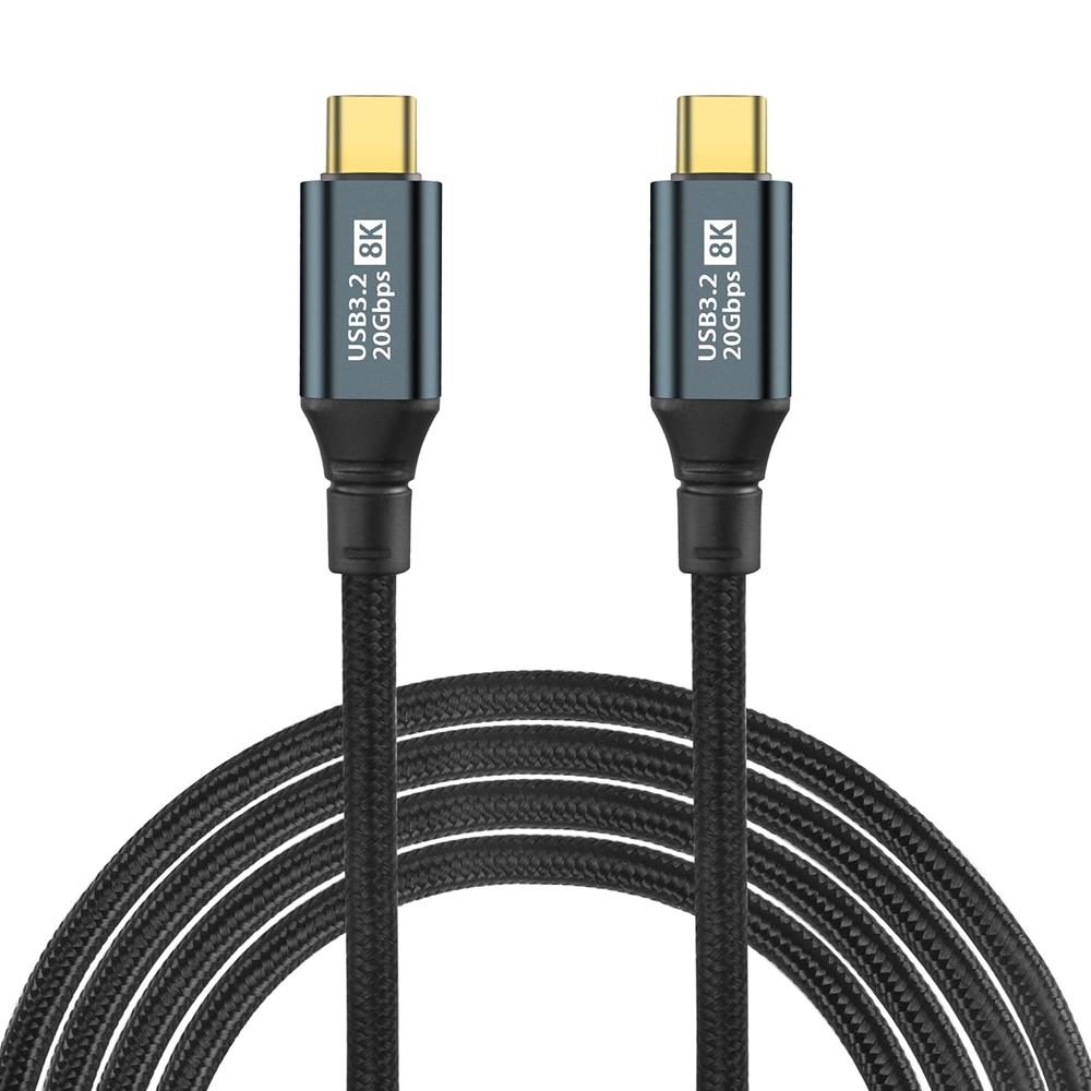 

Кабель USB C-USB C PD 100 Вт USB 3.2 Type-C Gen2 20 Гбит/с 8K @ 60 Гц Видеокабель для передачи данных для ПК, ноутбука, Macbook, iPad, iPhone 15 Pro Max 0.5m