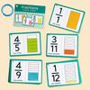 35PCS Fraction Cards 1-12 Fraction Learning Math Teaching Aid Paper Flash Card Thinking Cognition Training Kids Educational Toys