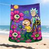 1pz Coperta Plaid in Flanella da Esterno Rick and Morty Morbida, Leggera e Calda