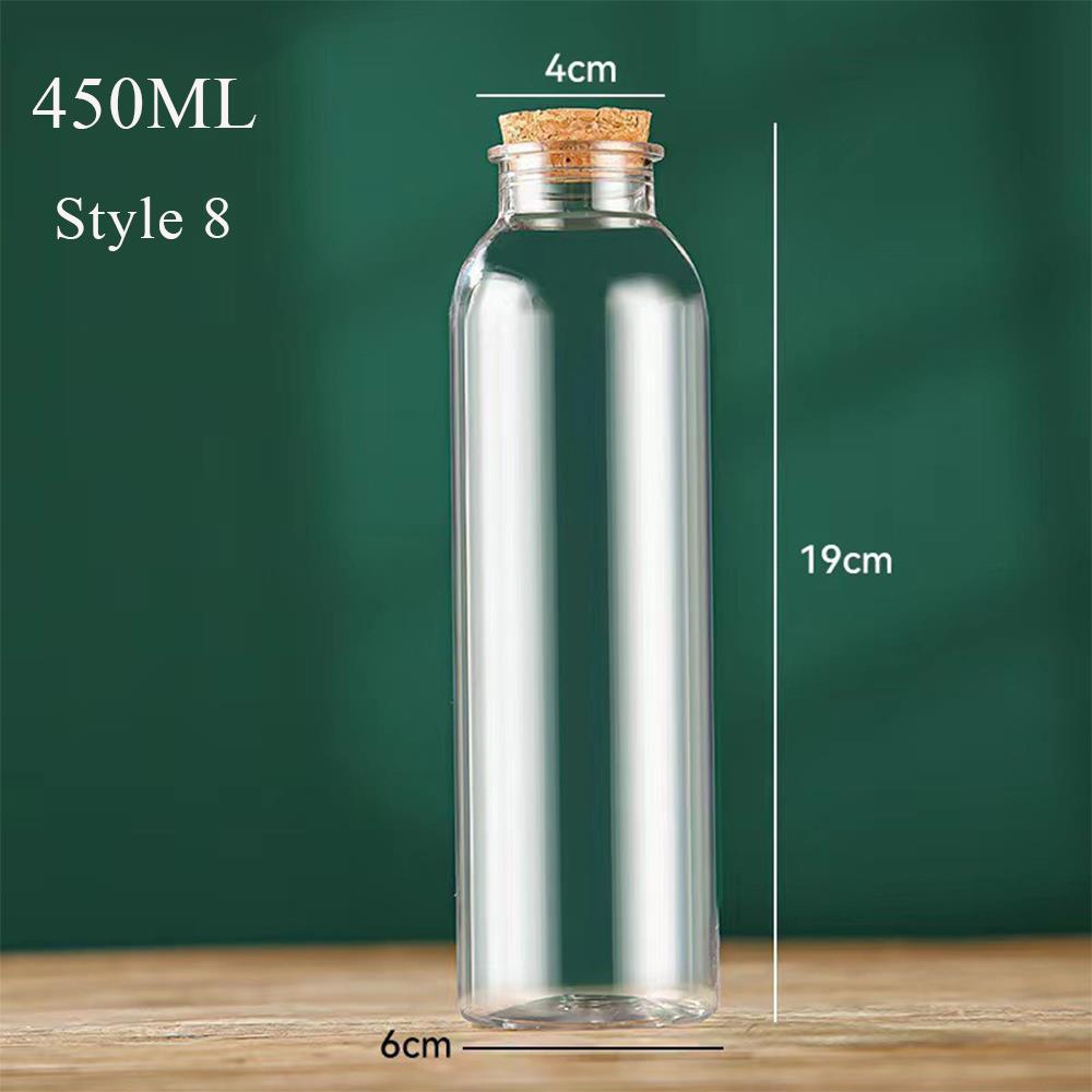 Transparente Plastikflasche Geschenk Wünschflasche Glückssternflasche Heimdekoration Flasche Aufbewahrungsglas Holzstöpsel Kreativ