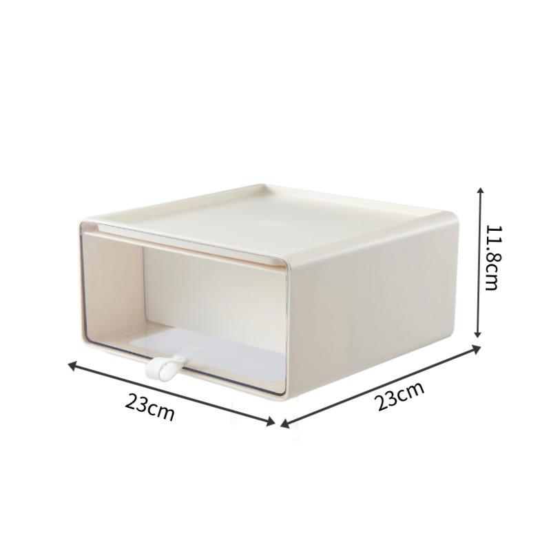 Transparent Desktop Drawer Organizer - Dustproof Display Shelf for Office Supplies Specifications