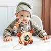 Crab Car: Wooden Bead Maze & Rattle for Baby Learning