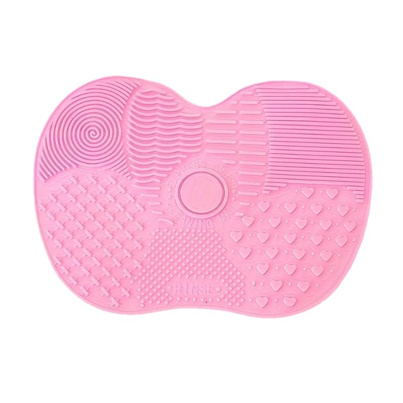Silicone Makeup Brush Cleaning Pad With Suction Cup, Reusable, Easy To Clean, For Washing Makeup Brushes, Powder Puffs, Etc.