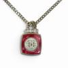 Excellent Necklace COCO Mark Rhinestone Perfume Motif Pendant Gold A22C Used