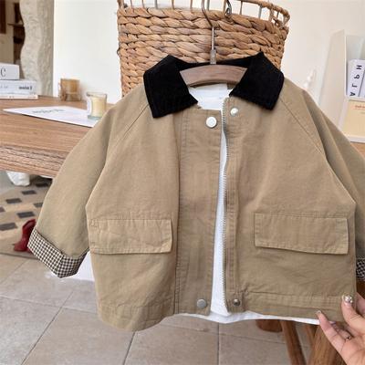 Barn Vindjacka Vår Höst Mode Koreansk Casual Baggy Enkel Stil