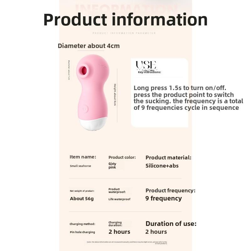 Seahorse Baby Sucking Vibration Masturbation Wand Vibrator Massage Stick Lovely Shape Female Intimate Toys Adult Products